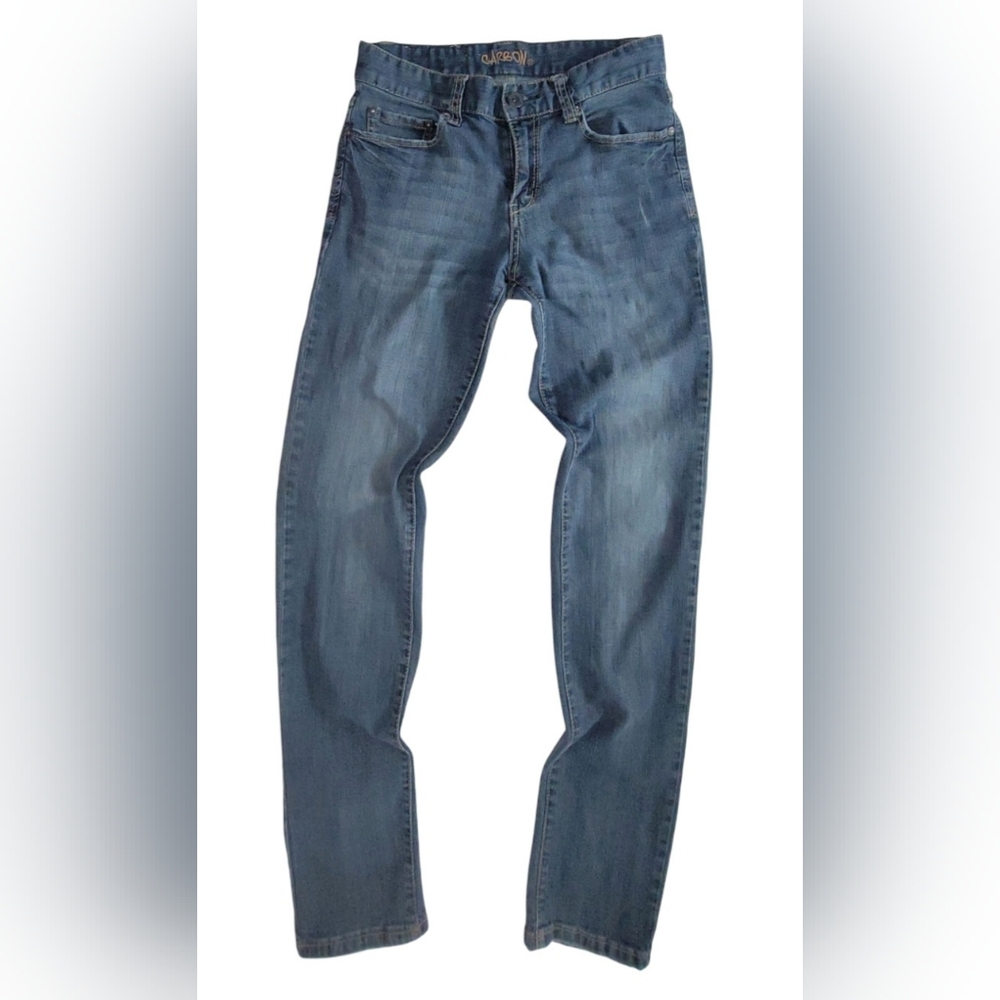 Carbon Slim Blue Jeans Size 28 x 32 Mens Womens Medium Wash Denim Pants